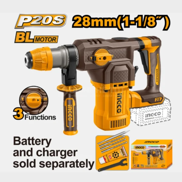 Máy khoan đục bê tông pin 20V Ingco CRHLI20286 Chính Hãng 01