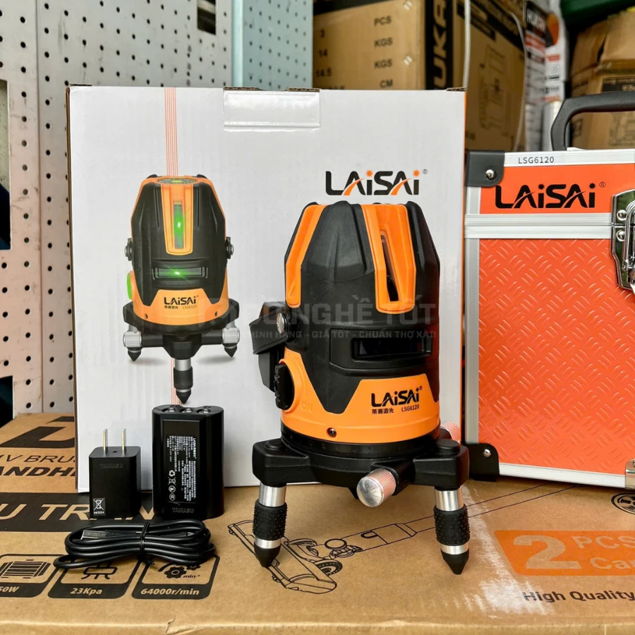 Máy cân bằng laser 5 tia xanh Laisai LSG6120 Chính Hãng, Giá Rẻ 02