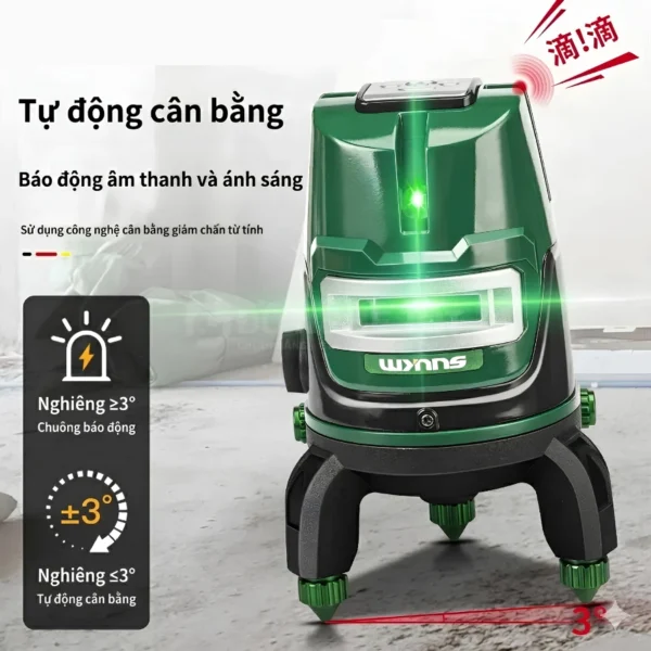 Máy cân bằng laser 5 tia xanh 360° tầm 25m Wynn's W4608 Chính Hãng 03