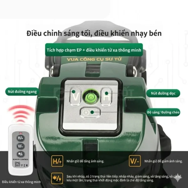 Máy cân bằng laser 5 tia xanh 360° tầm 25m Wynn's W4608 Chính Hãng 04