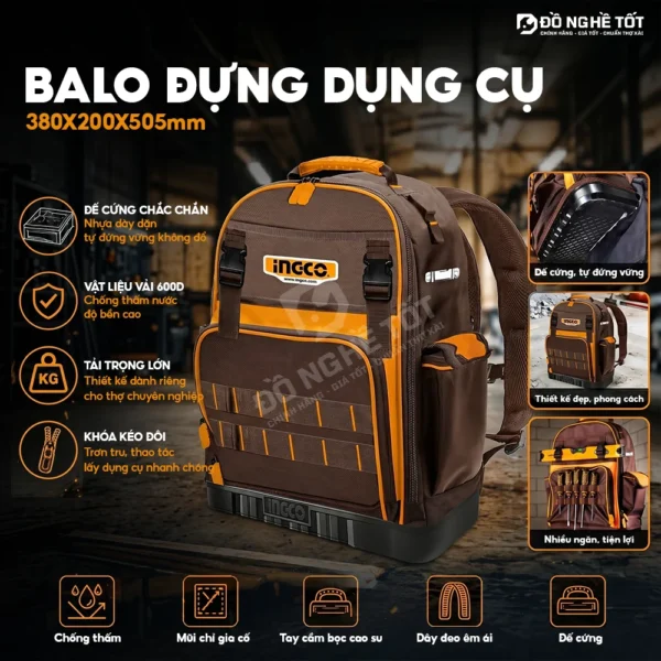 Ba lô đựng đồ nghề Ingco HBP03028 Chính Hãng (3).1