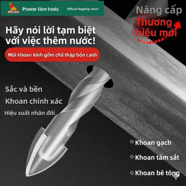 Mũi khoan 8mm đa năng, đầu chữ thập, chuôi gài. Wynn's W2687B