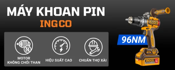 Máy Khoan Pin 3 Chức Năng 20V 96Nm Ingco CIDLI209685