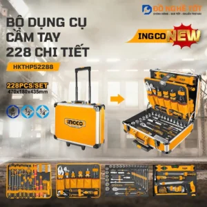 Bộ đồ nghề vali kéo 228 chi tiết INGCO HKTHP52288, Chính Hãng, Giá Tốt