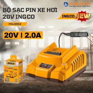 Đế sạc pin 20V trên ô tô, dòng 2A INGCO FCLI2012, Chính Hãng, Giá Tốt